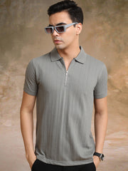 Ozone Dusty Green Half Sleeve Polo T-Shirt