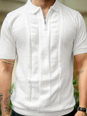 Frostknit Half White Half Sleeve Polo T-Shirt