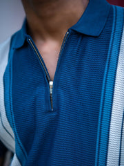 Knitridge Navy Half Sleeve Polo T-Shirt