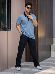 Plain Light Grey Polo Half Sleeve T-Shirt