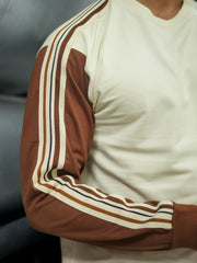 Tri-Color Cream Full Sleeve Tshirt