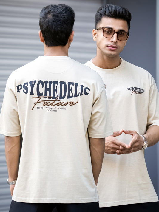 Embroidery & Print Biscuit Half Sleeve T-Shirt