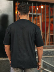 Black Purple Fire Half Sleeve Tshirt