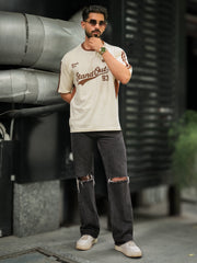 Standout Cream Half Sleeve Tshirt