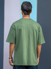 Alter Ego Hunter green Oversized Tee – Silicon Patch Edition