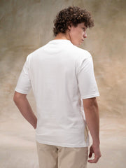 Nature Noise Half Sleeve White T-Shirt