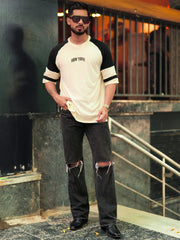 NewYork Cream Half Sleeve T-Shirt