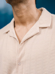 Matrix Knit Butterscotch Half Sleeve Shirt