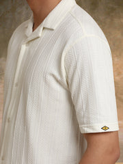 Ozone Cream Half Sleeve Shirt