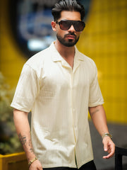 Ozone Cream Half Sleeve Shirt