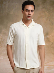 Ozone Cream Half Sleeve Shirt
