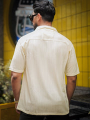Ozone Cream Half Sleeve Shirt
