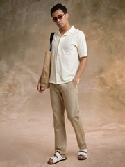 Ozone Cream Half Sleeve Shirt