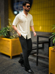 Ozone Cream Half Sleeve Shirt