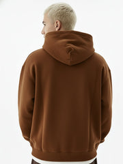 Cozy Cut  Pull Over Brown Full Sleeve Sweatshirt