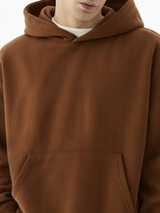Cozy Cut  Pull Over Brown Full Sleeve Sweatshirt