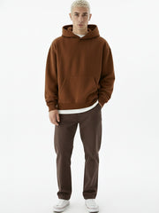 Cozy Cut  Pull Over Brown Full Sleeve Sweatshirt