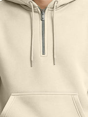 Cozy Cut Zipper Hoodie Full Sleeve Biscuit Sweatshirt