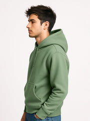 Cozy Cut Zipper Hoodie Full Sleeve Hunter Green Sweatshirt