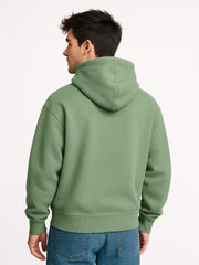 Cozy Cut Zipper Hoodie Full Sleeve Hunter Green Sweatshirt