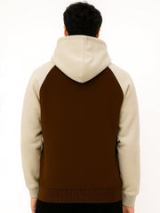 Colorblock Hoodie Full Sleeve Biscuit Sweatshirt