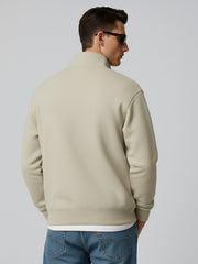 Cozy Cut Zipper Full Sleeve Biscuit Sweatshirt