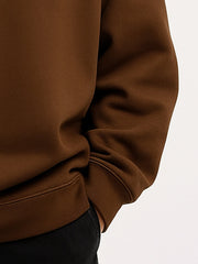 V Panel Brown Sweatshirt