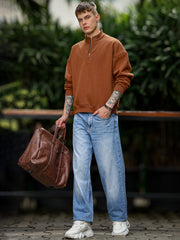 Embroidery B Brown Sweatshirt