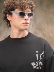 Embroidery Black Sweatshirt