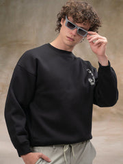 Embroidery Black Sweatshirt