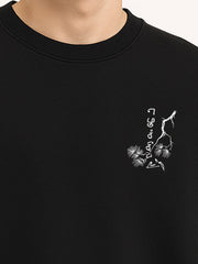Embroidery Black Sweatshirt