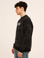 New Port Black Spray Sweatshirt