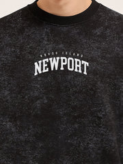 New Port Black Spray Sweatshirt