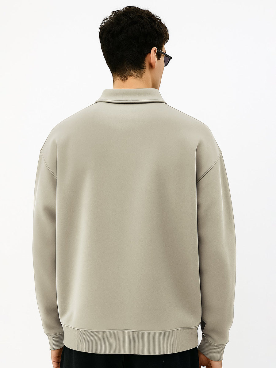 Biscuit full sleeve cozy cut zipper sweatshirt for men - view 2