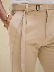 Amazon Stripe Beige Trouser
