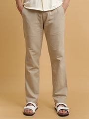 Italy Linen Beige Trouser