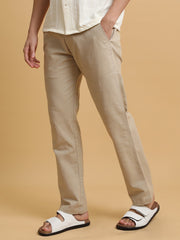 Italy Linen Beige Trouser