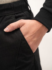 Cut & Sew Black Trouser