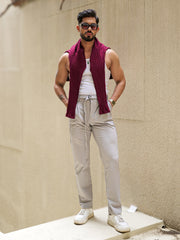 Amazon Stripe Grey Trouser