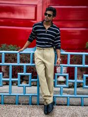 Ashton Belt Light Beige Trouser
