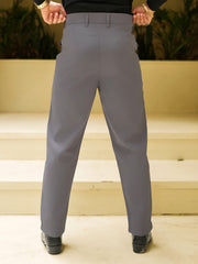 Ashton Button Light Grey Trouser