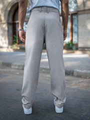 Double Pleat Sky Blue Linen Trouser