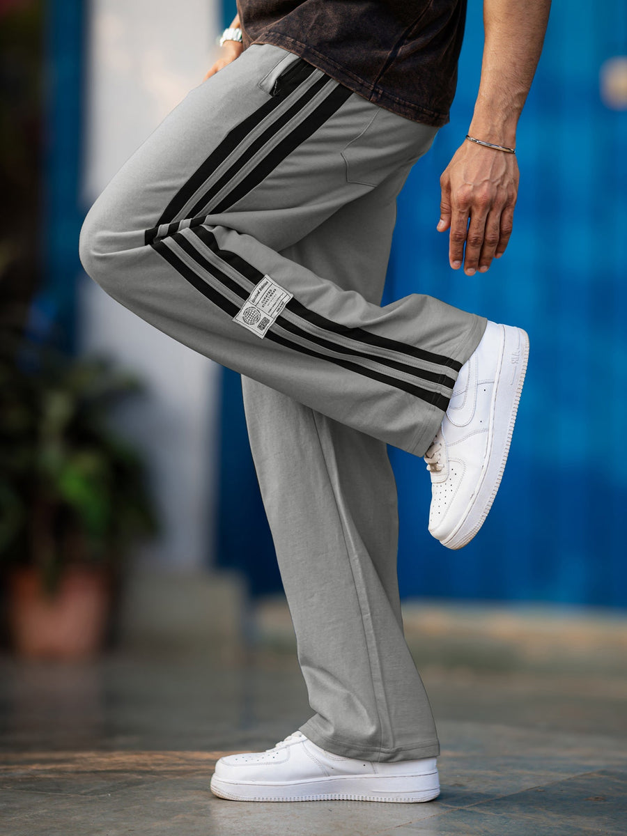 Baggy tape combo pants for men