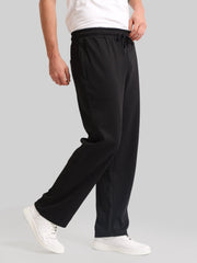 Canvas Baggy Fit Black Track Pant