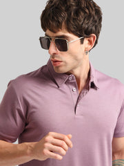 Basic Plain Dark Onion Half Sleeve Polo T-Shirt