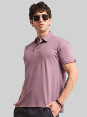 Basic Plain Dark Onion Half Sleeve Polo T-Shirt