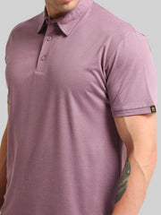 Basic Plain Dark Onion Half Sleeve Polo T-Shirt