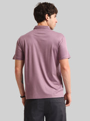 Basic Plain Dark Onion Half Sleeve Polo T-Shirt