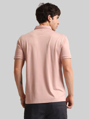 Basic Plain Light Orange Half Sleeve Polo T-Shirt