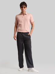 Basic Plain Pink Half Sleeve Polo T-Shirt
